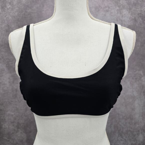 Xhilaration Black White Sports Hook Bikini Top Swimwear Medium - Picture 1 of 8